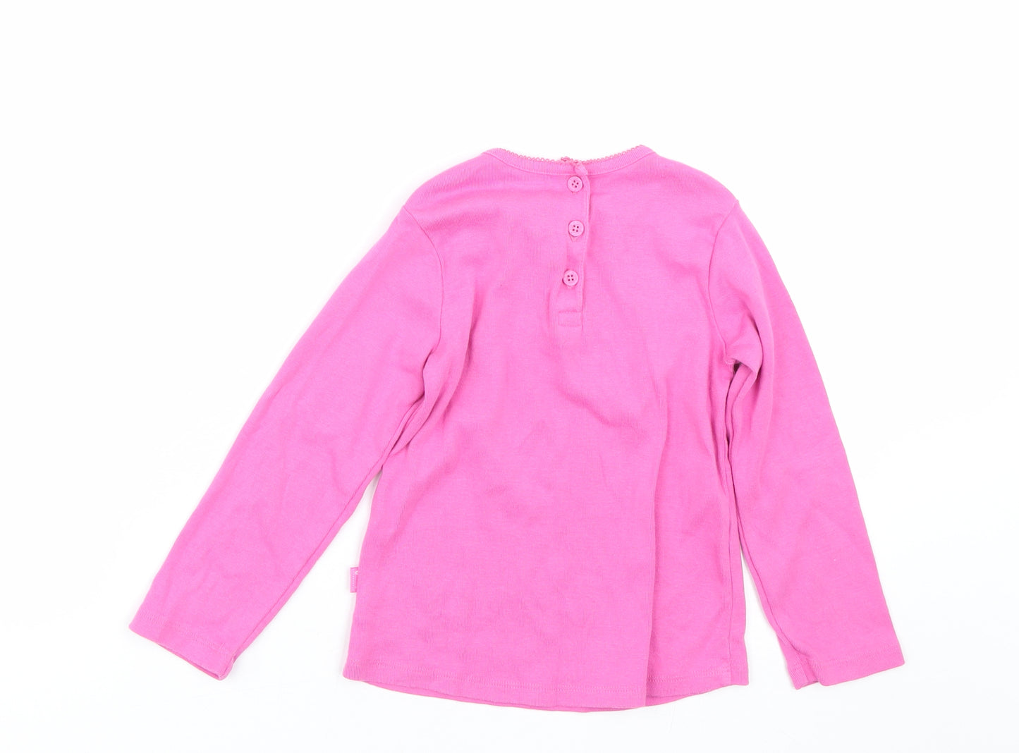 JoJo Maman Bébé Girls Pink   Basic T-Shirt Size 4-5 Years