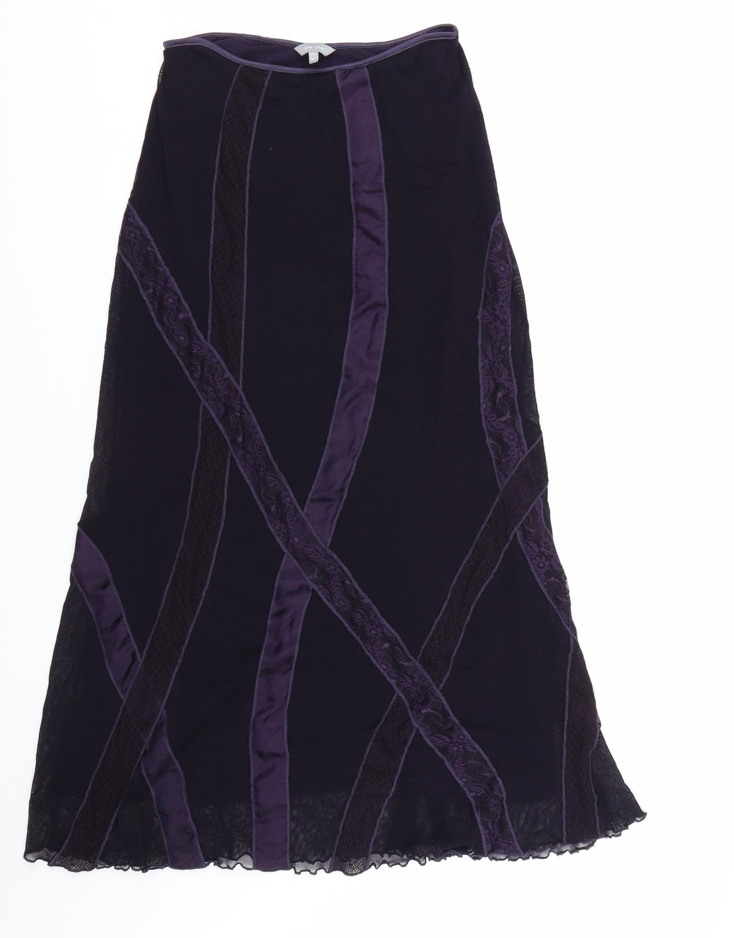 Per Una Womens Purple   Trumpet Skirt Size 14