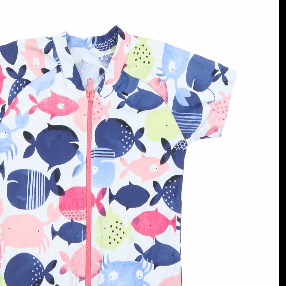 NEXT Boys Multicoloured Animal Print  Jersey T-Shirt Size 4-5 Years  - Wetsuit