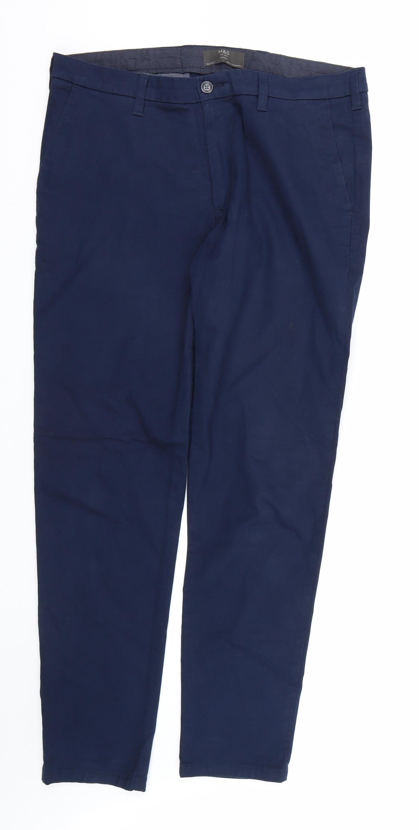 M&S Mens Blue   Trousers  Size 34 L29 in