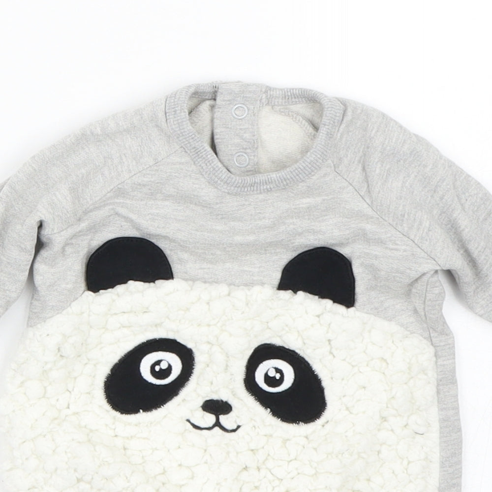 George Baby Grey   Babygrow One-Piece Size 0-3 Months