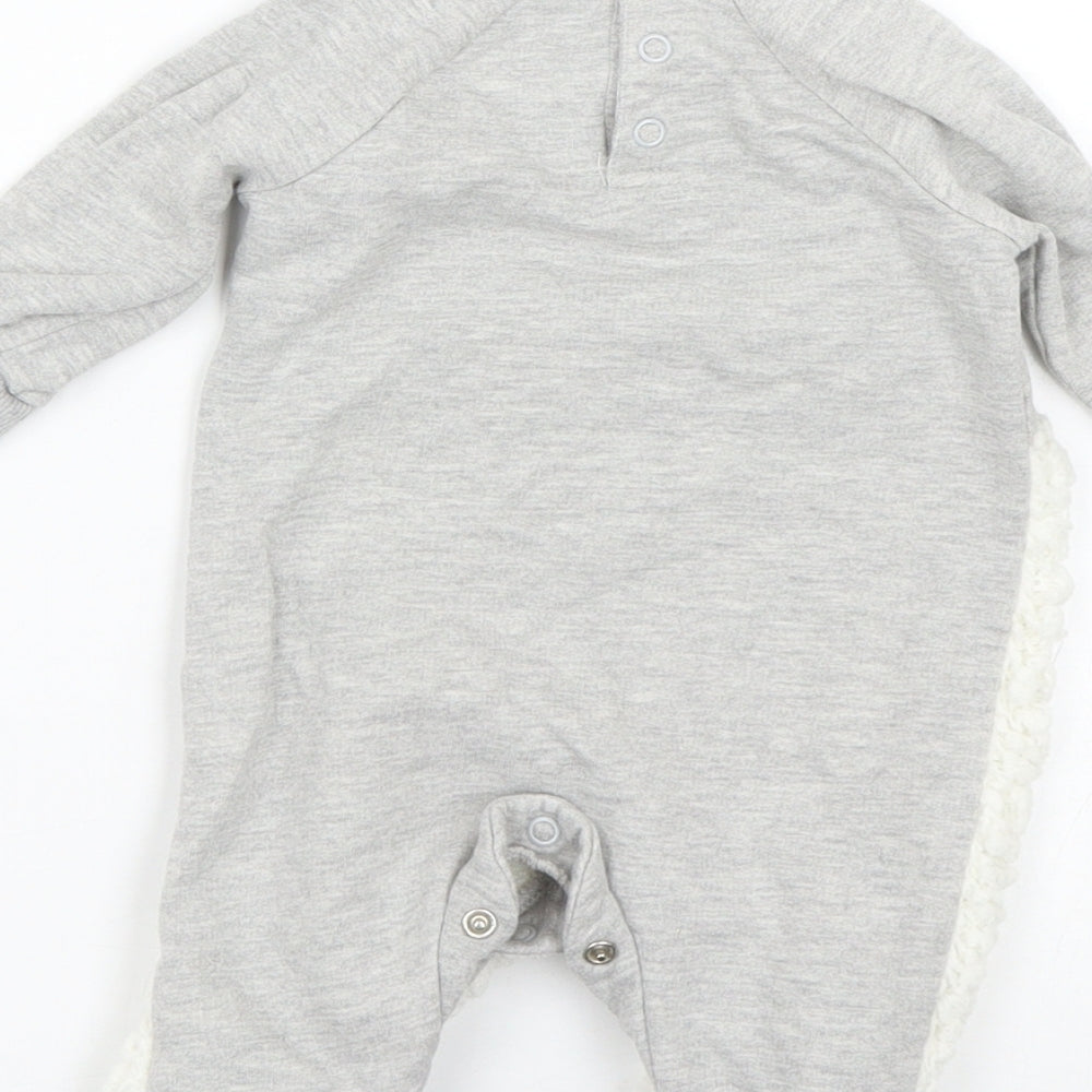George Baby Grey   Babygrow One-Piece Size 0-3 Months