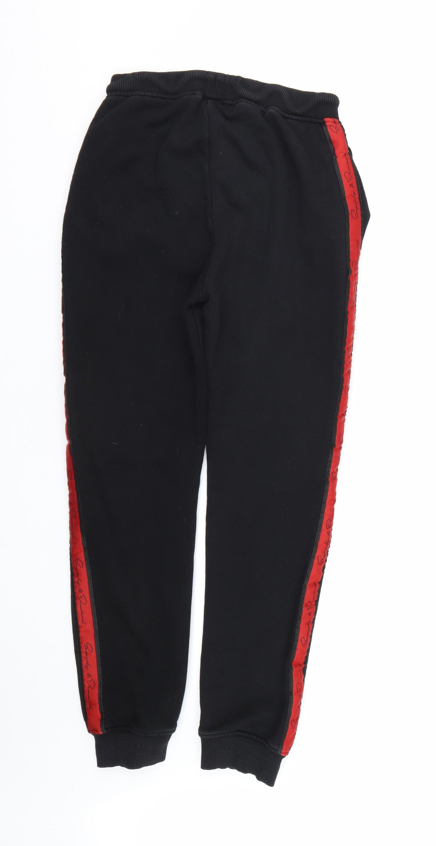 Supply & Demand Co. Boys Black Striped  Sweatpants Trousers Size 14-15 Years