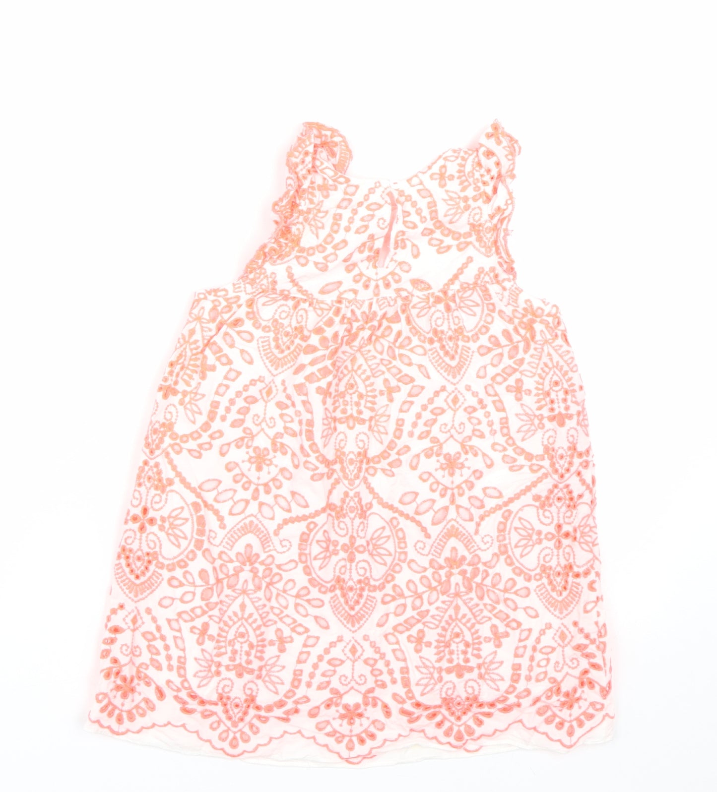 Mintie Girls Pink Floral  Tank Dress  Size 4 Years  - Neon