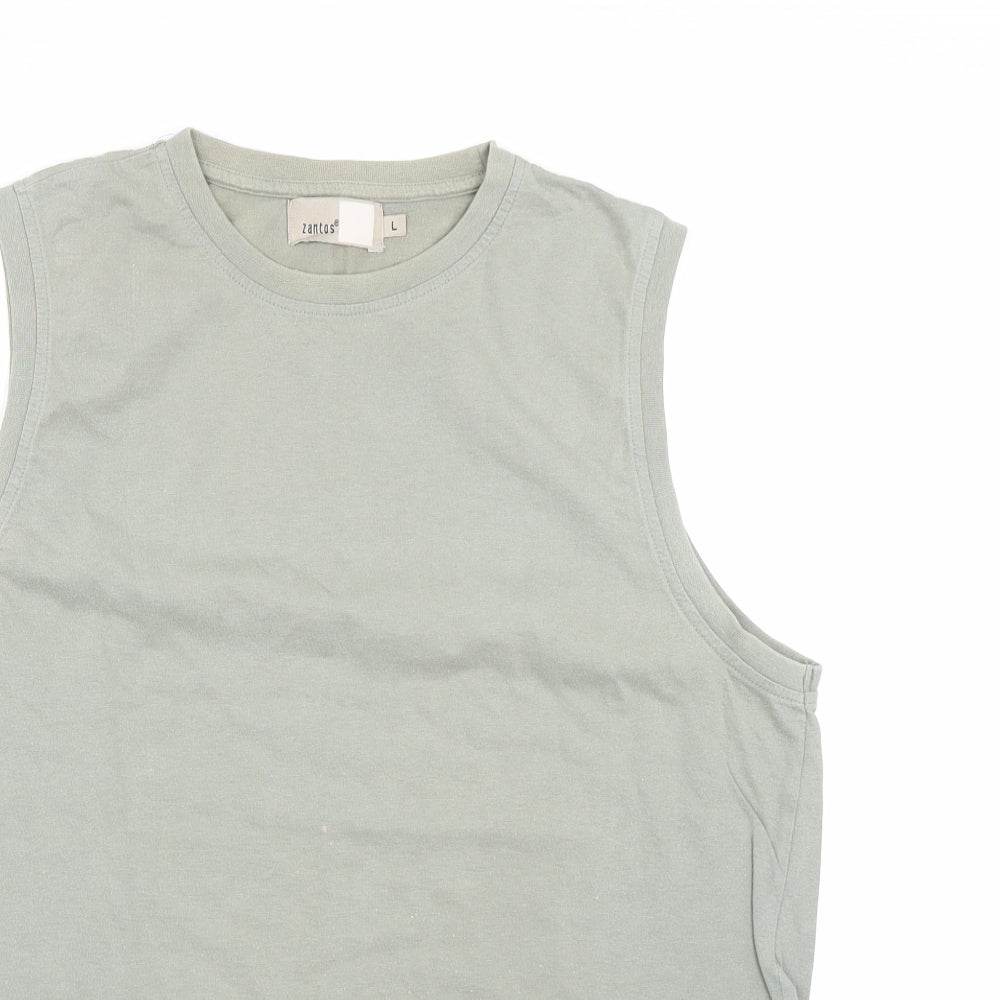 Zantos Mens Green   Basic Tank Size L