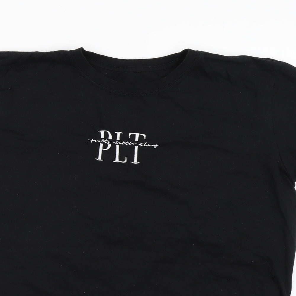 PRETTYLITTLETHING Womens Black   Basic T-Shirt Size M