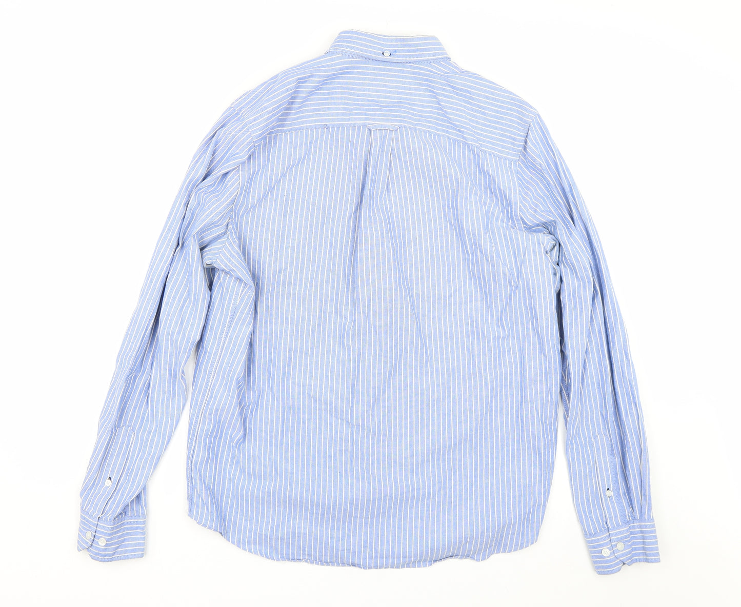 John Lewis Mens Blue Striped   Dress Shirt Size L