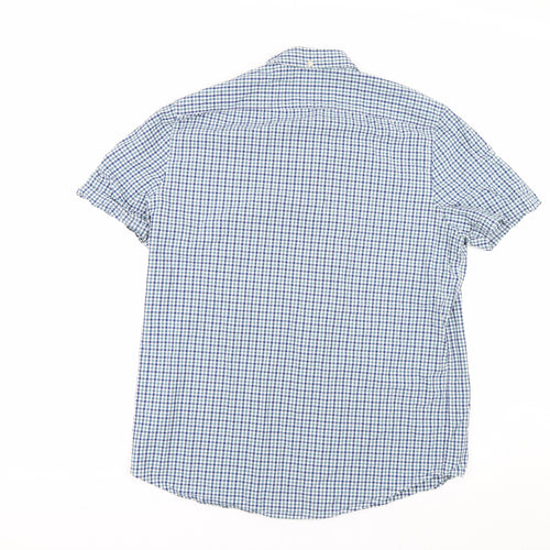 NEXT Mens Green Plaid   Button-Up Size L