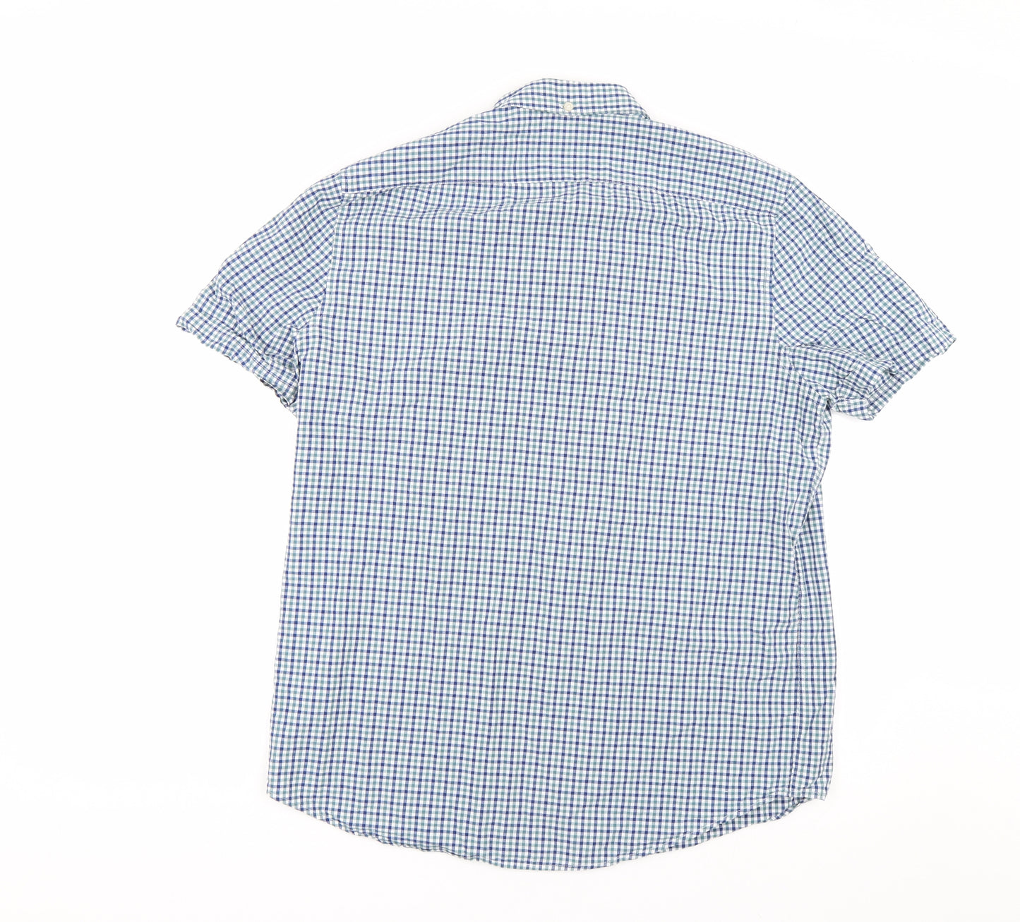 NEXT Mens Green Plaid   Button-Up Size L