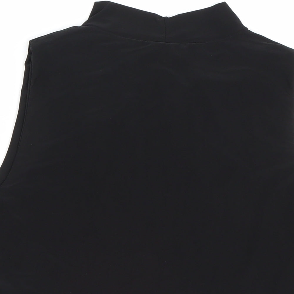 PRETTYLITTLETHING Womens Black   Cropped T-Shirt Size 14