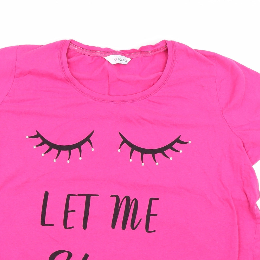 Love yours Womens Pink   Top Pyjama Top Size 22