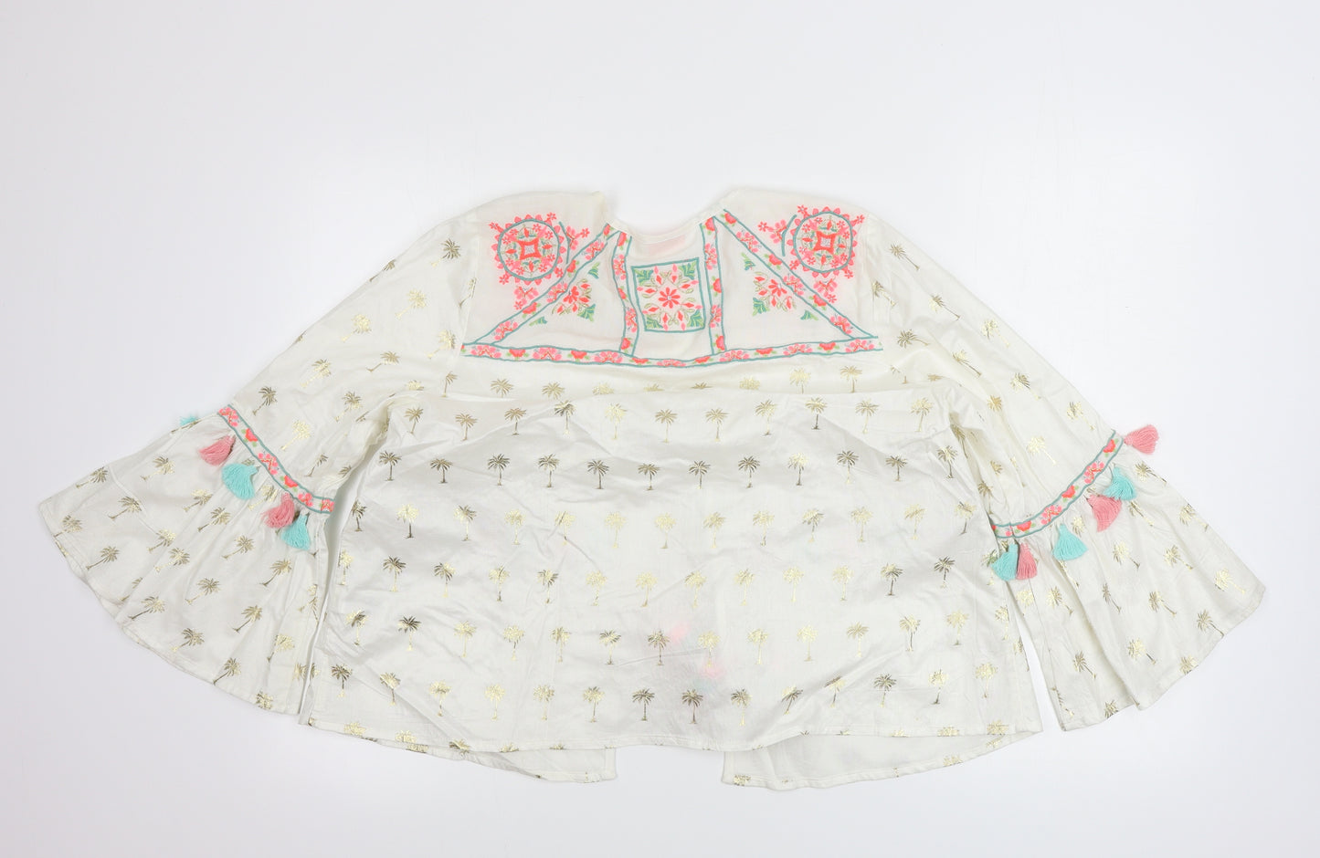 River Island  Womens White Floral  Cardigan Jumper Size S