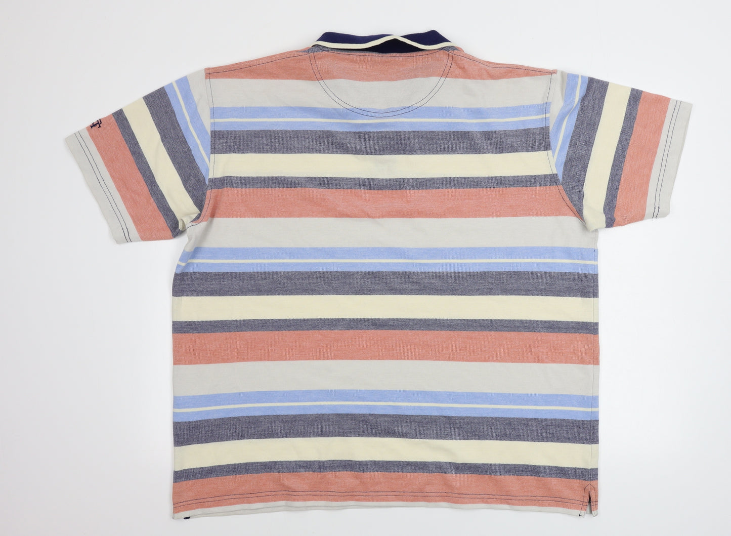 Cotton Traders  Mens White Striped   Polo Size XL