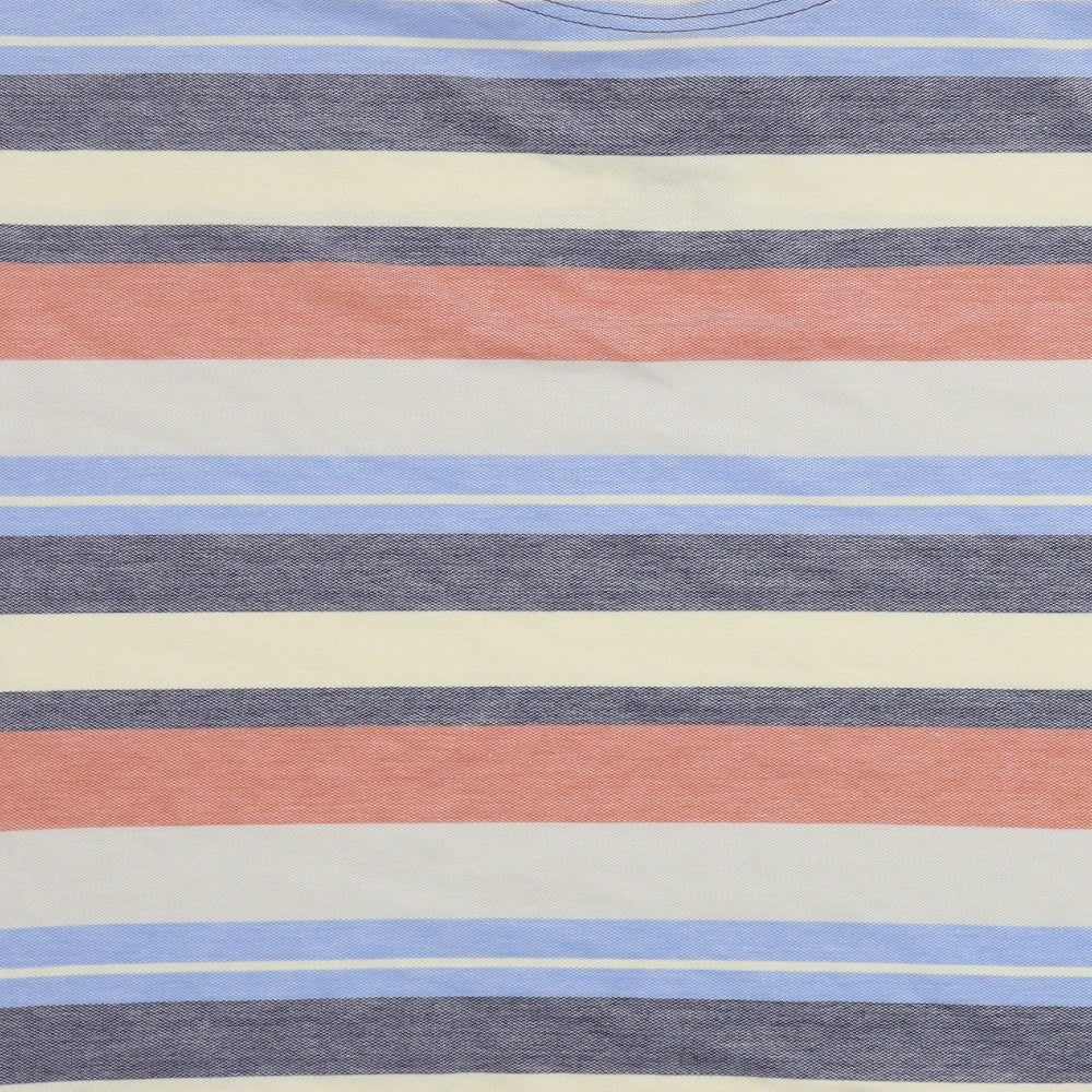 Cotton Traders  Mens White Striped   Polo Size XL