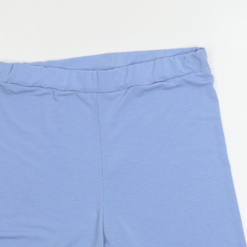 In the Style  Womens Blue Houndstooth  Sweat Shorts Size 16