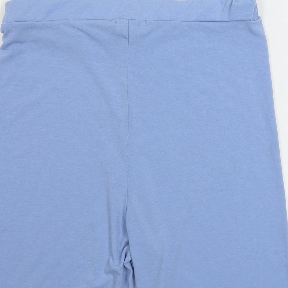 In the Style  Womens Blue Houndstooth  Sweat Shorts Size 16