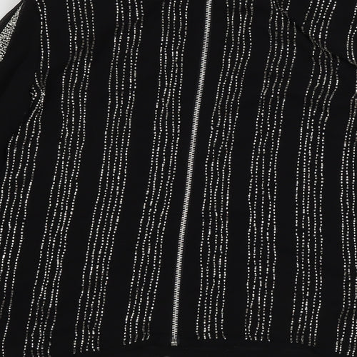 River Island  Womens Black Striped  Basic Blouse Size 14