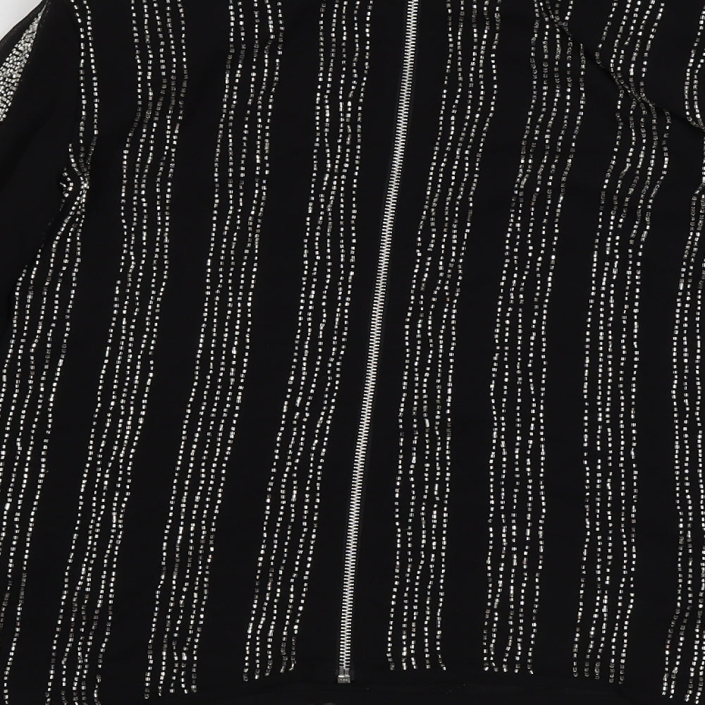 River Island  Womens Black Striped  Basic Blouse Size 14