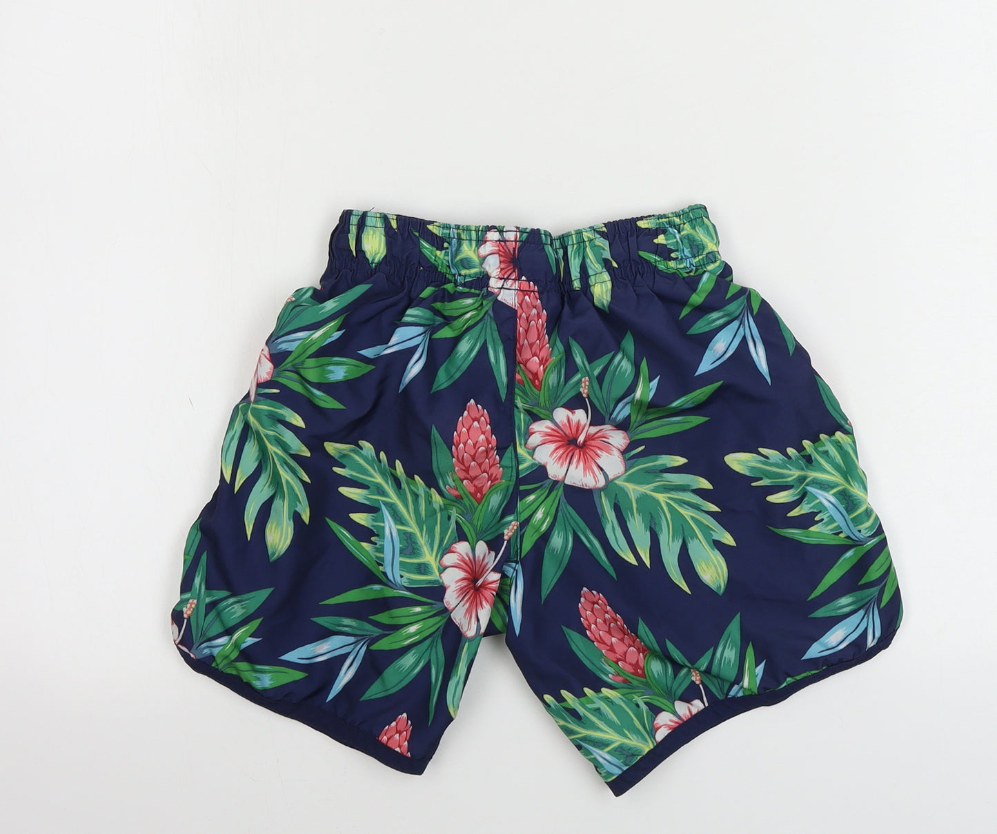 H&M  Boys Blue Floral  Bermuda Shorts Size 8-9 Years