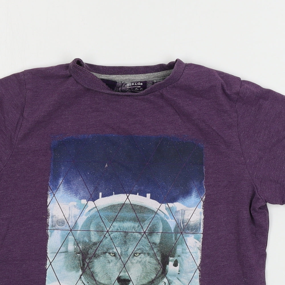 F&F  Boys Purple   Basic T-Shirt Size 10-11 Years