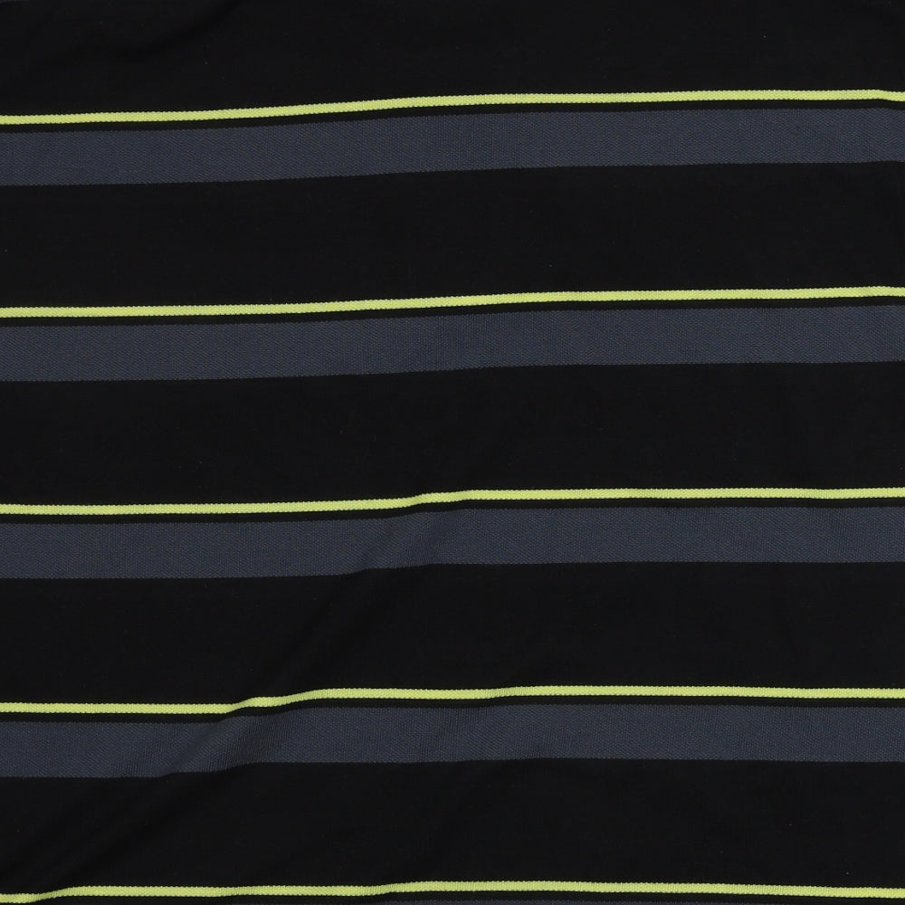 Jack & Danny's  Mens Black Striped   Polo Size XL