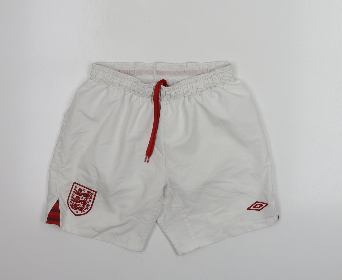 Umbro Boys White Houndstooth  Bermuda Shorts Size XL - ENGLAND