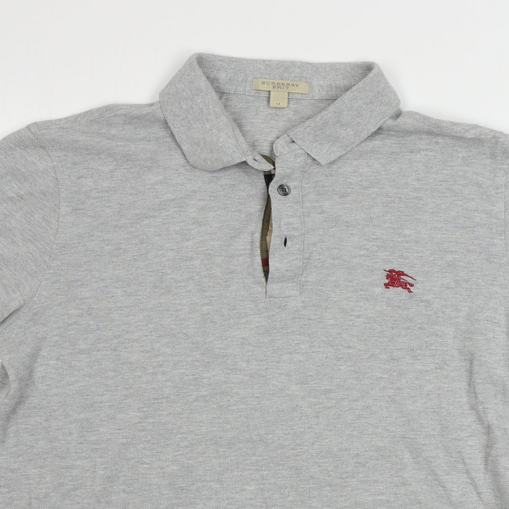 Burberry  Mens Grey    Polo Size M
