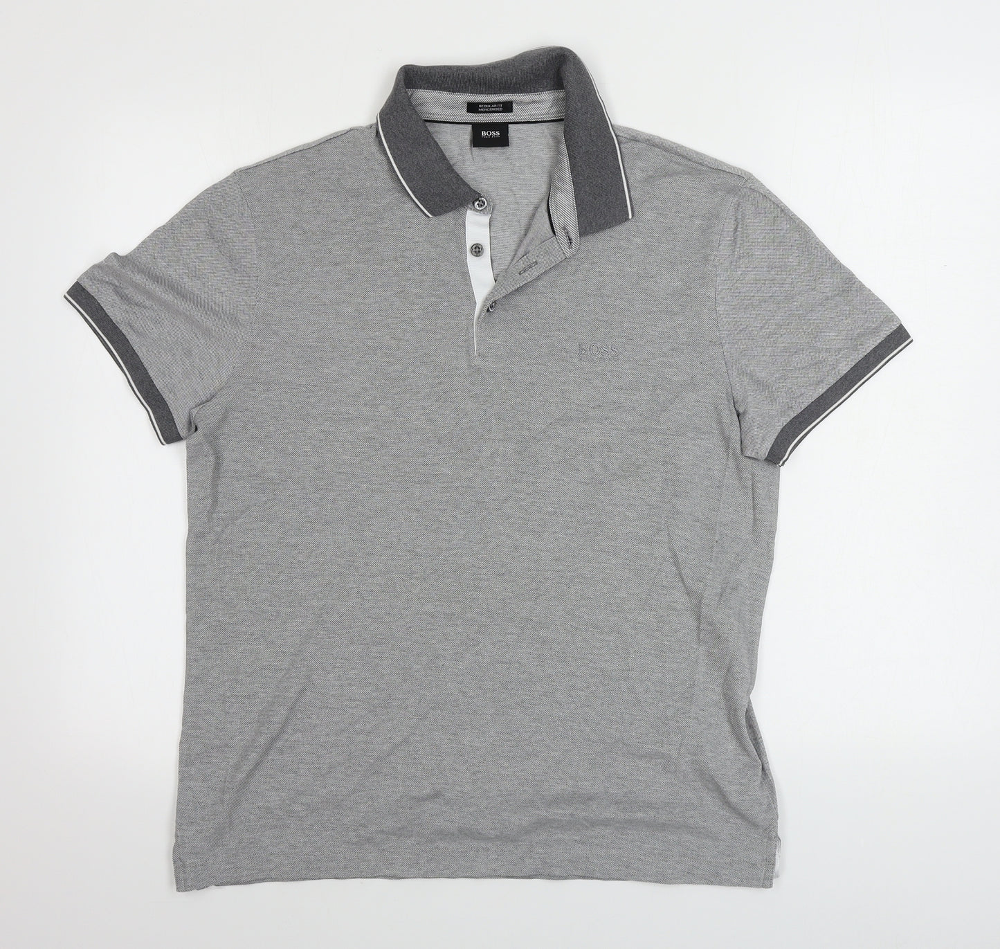 HUGO BOSS  Mens Grey    Polo Size M