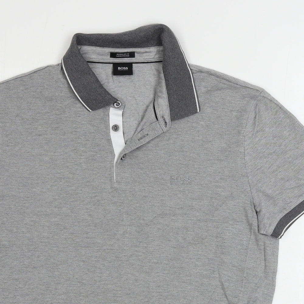 HUGO BOSS  Mens Grey    Polo Size M