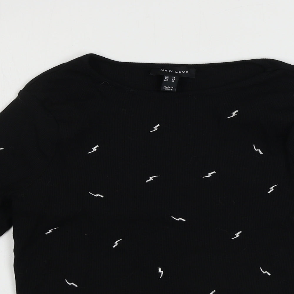 New Look  Womens Black   Basic T-Shirt Size 14