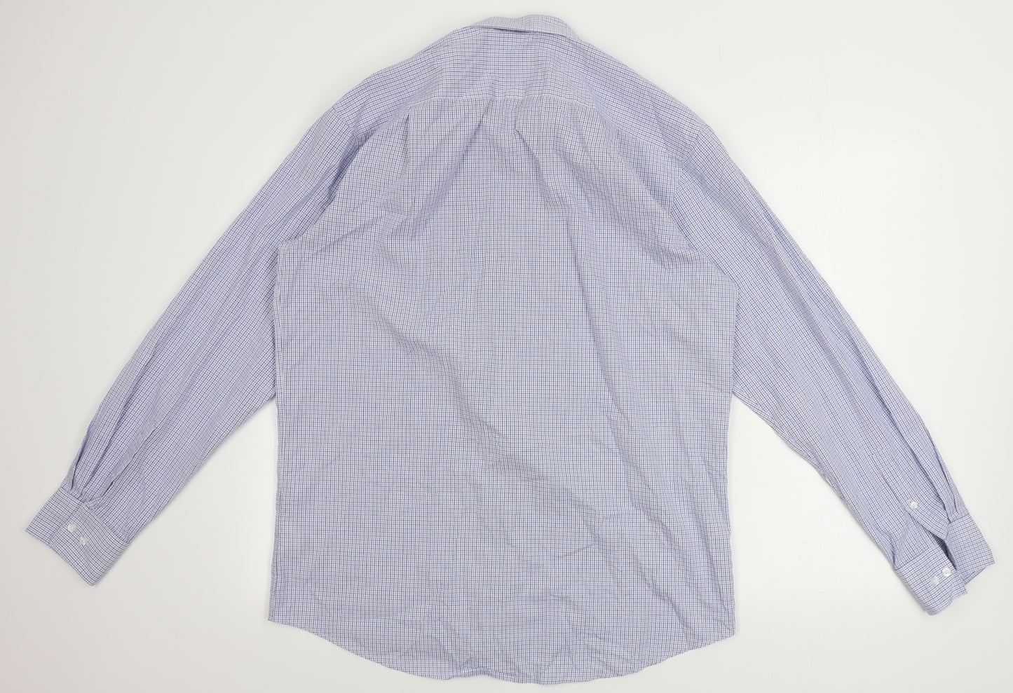 F&F  Mens Blue Check   Dress Shirt Size 15.5