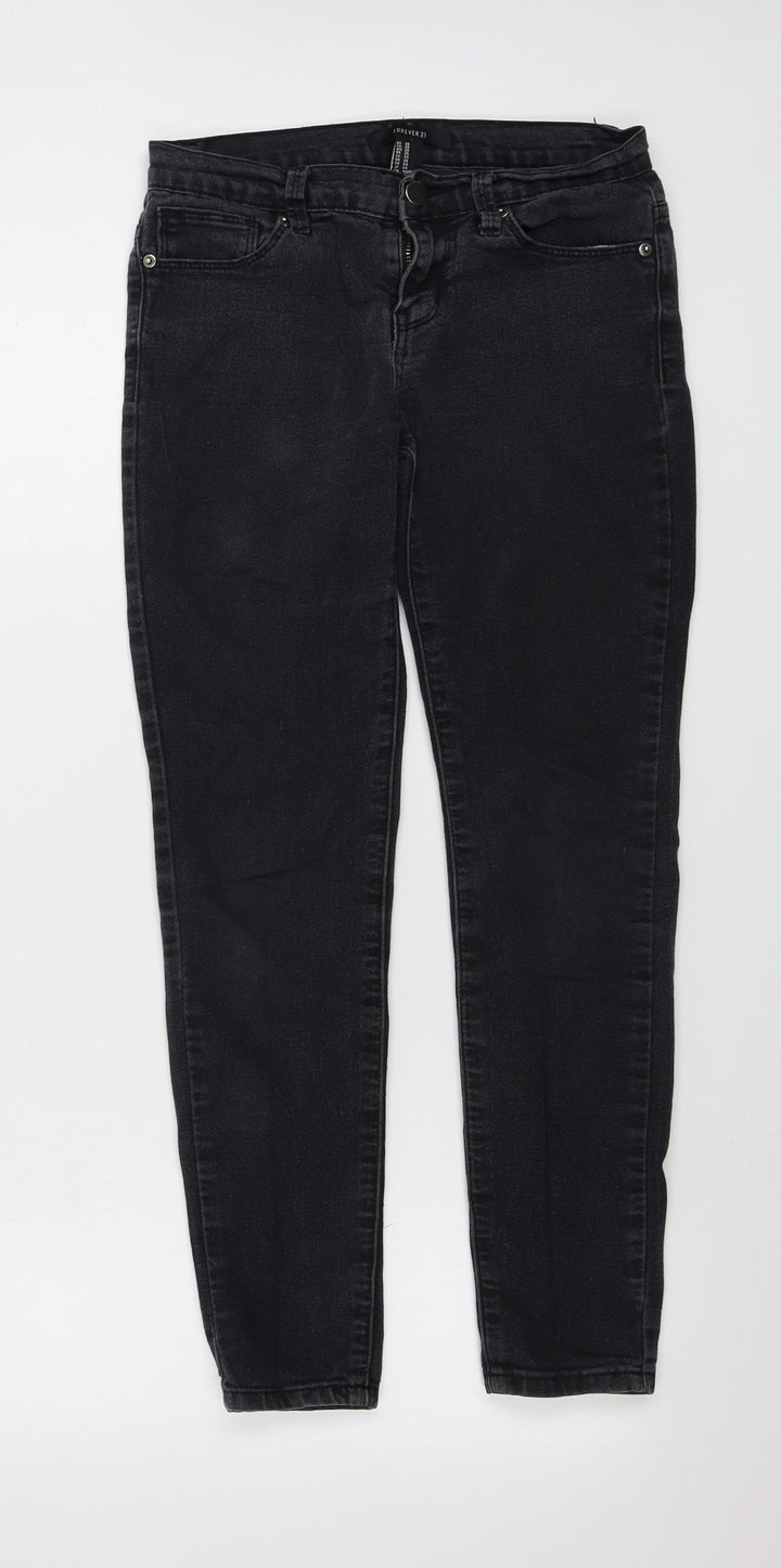 FOREVER 21 Womens Grey Skinny Jeans Size 28 in L23 in