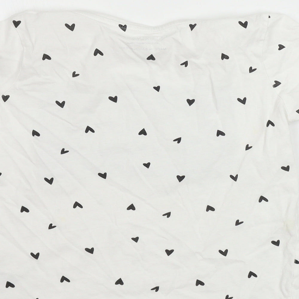 Primark  Girls White   Basic T-Shirt Size 8-9 Years