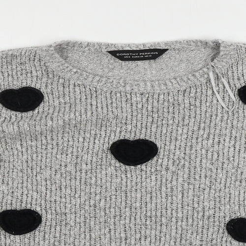 Dorothy Perkins  Womens Grey   Pullover Jumper Size 10