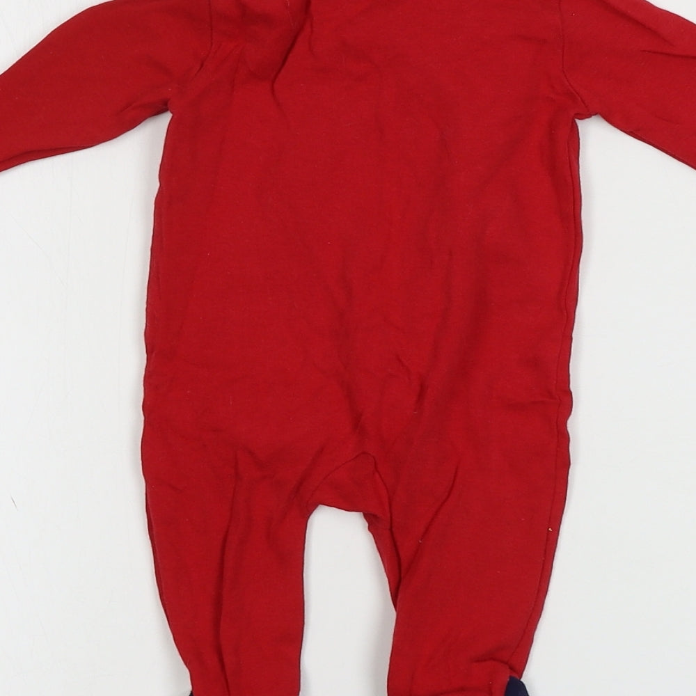 George  Boys Red   Babygrow One-Piece Size 0-3 Months  - 1st Christmas