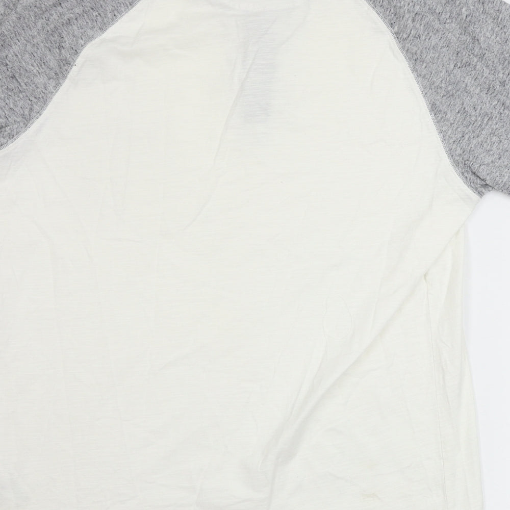Easy Mens White    T-Shirt Size L