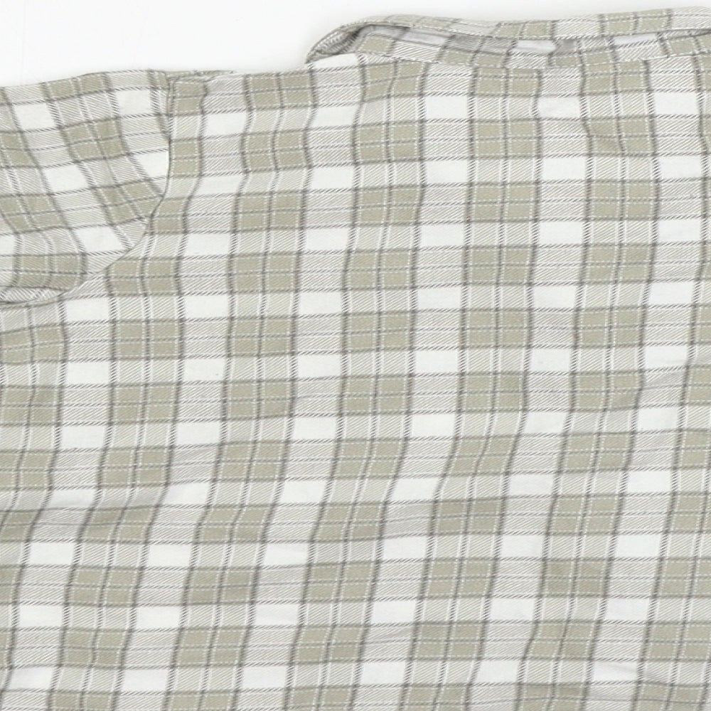 mamas & papas   Beige Check  Basic Button-Up Size 18-24 Months