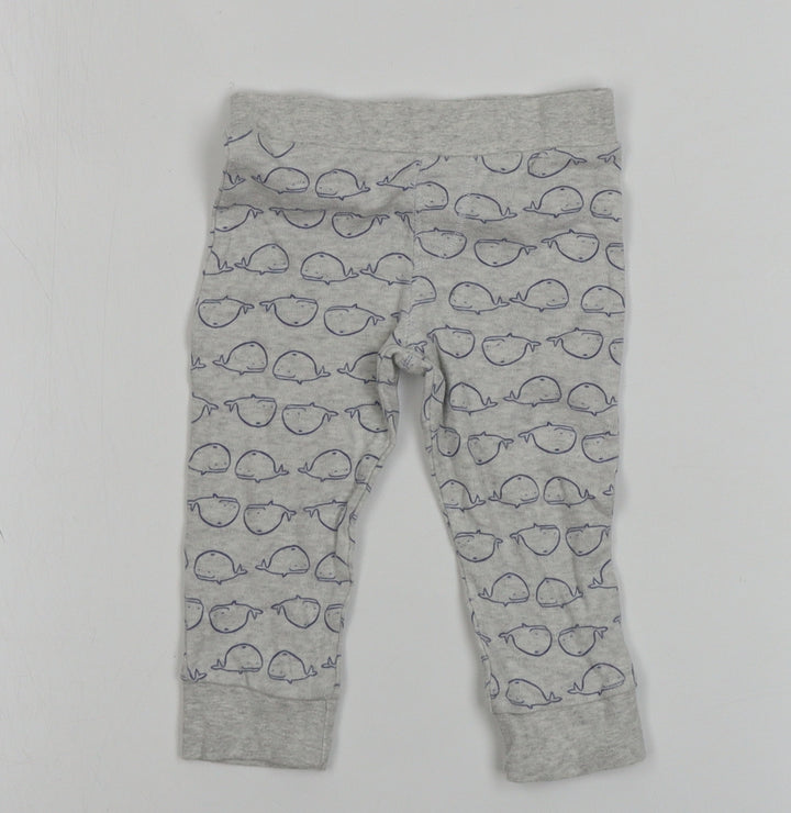 F&F  Boys Grey   Jogger Trousers Size 6-9 Months