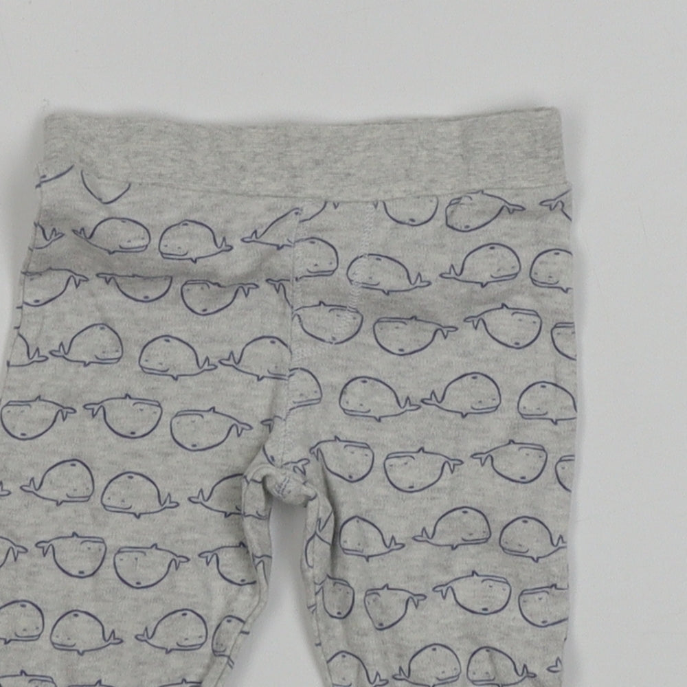F&F  Boys Grey   Jogger Trousers Size 6-9 Months