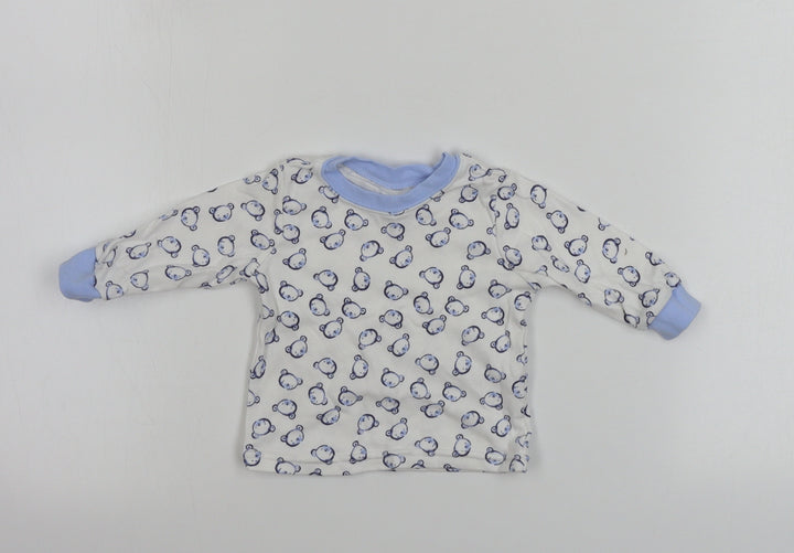 George Boys White Basic T-Shirt Size 0-3 Months