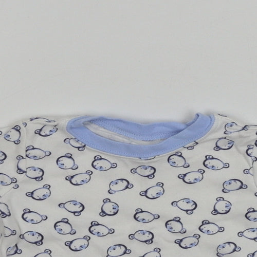 George  Boys White   Basic T-Shirt Size 0-3 Months