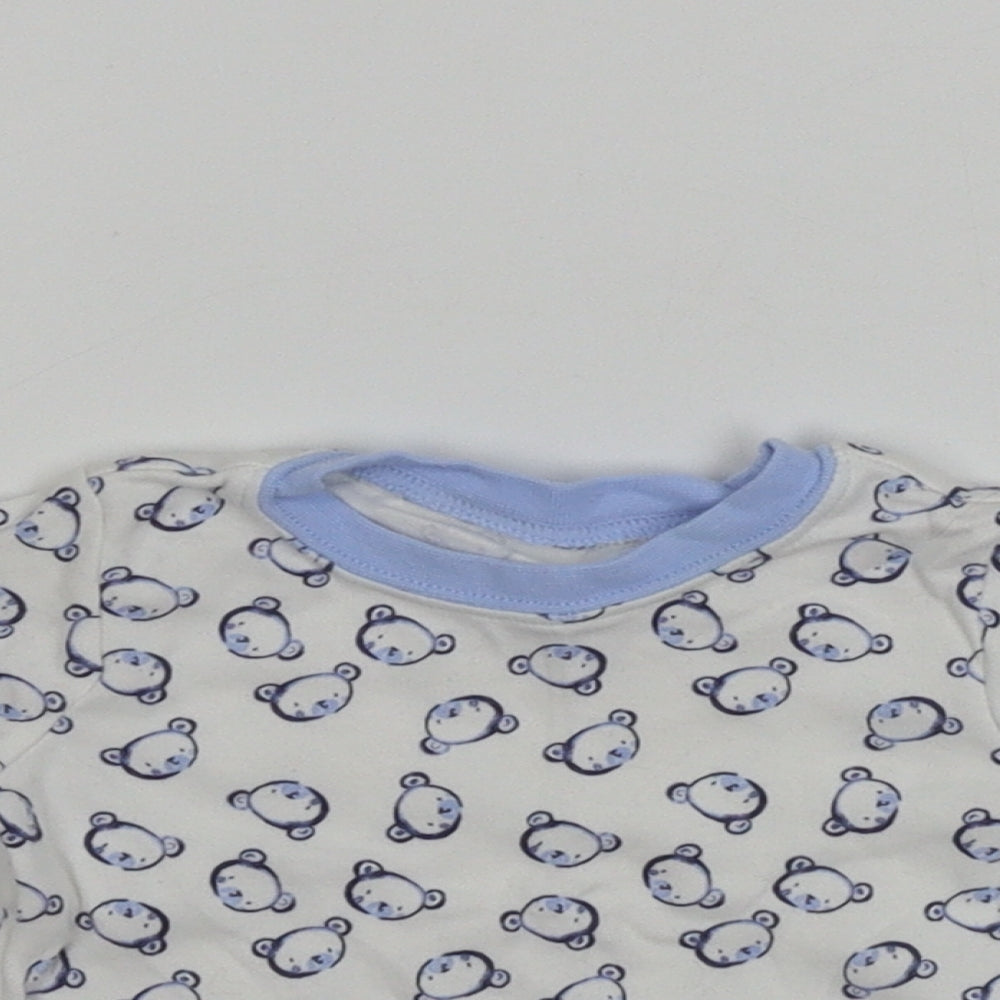 George  Boys White   Basic T-Shirt Size 0-3 Months