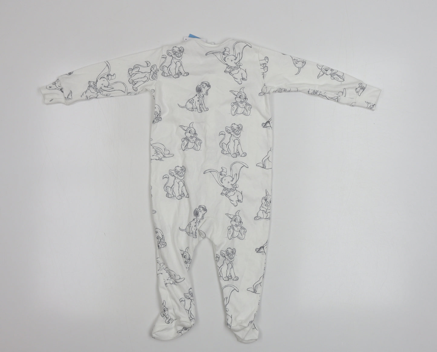 Disney Boys White   Babygrow One-Piece Size 9-12 Months  - DISNEY