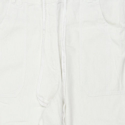 Preworn  Womens White   Trousers  Size 14 L20 in