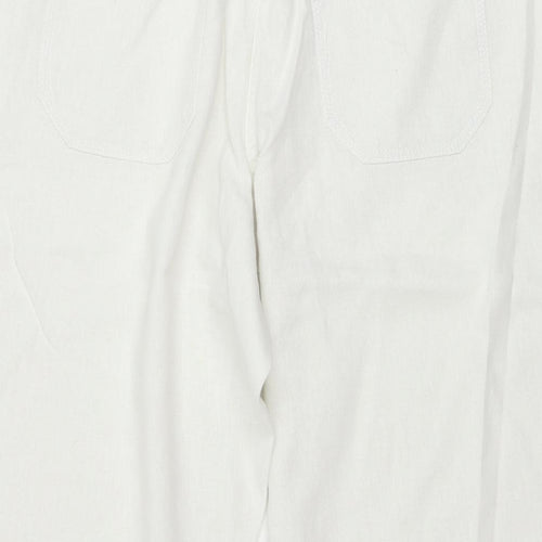 Preworn  Womens White   Trousers  Size 14 L20 in