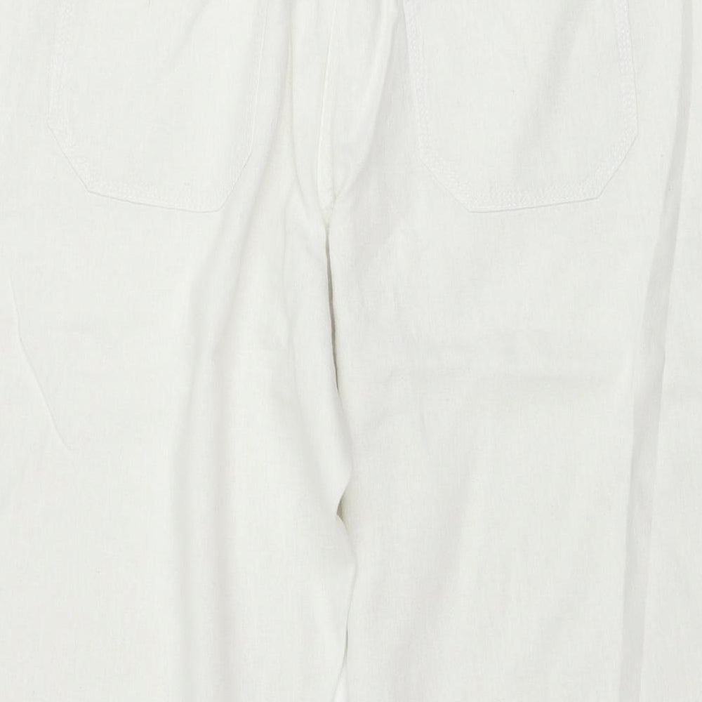 Preworn  Womens White   Trousers  Size 14 L20 in