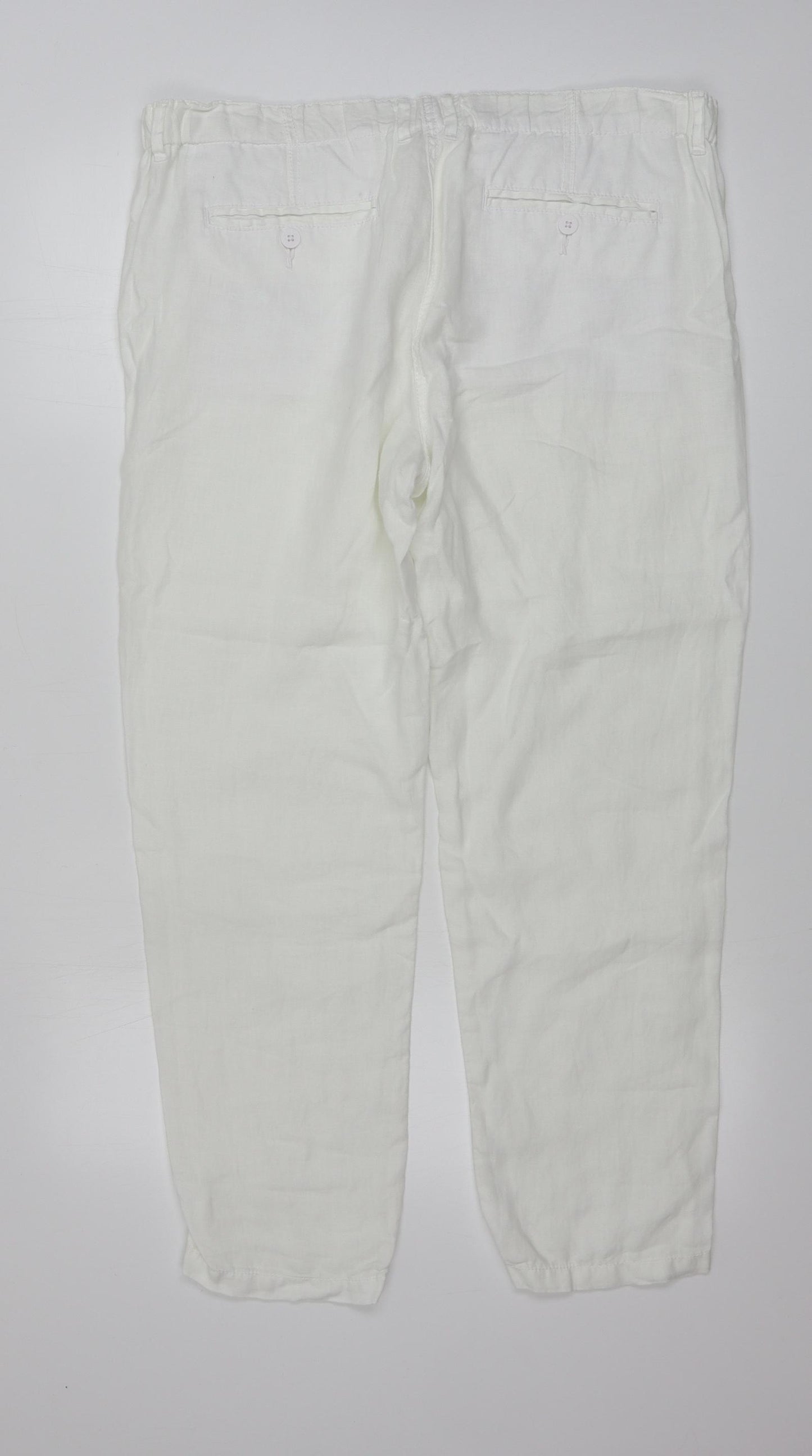 Marks and Spencer  Womens White   Trousers  Size 14 L25 in