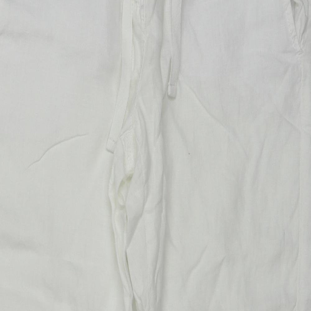 Marks and Spencer  Womens White   Trousers  Size 14 L25 in