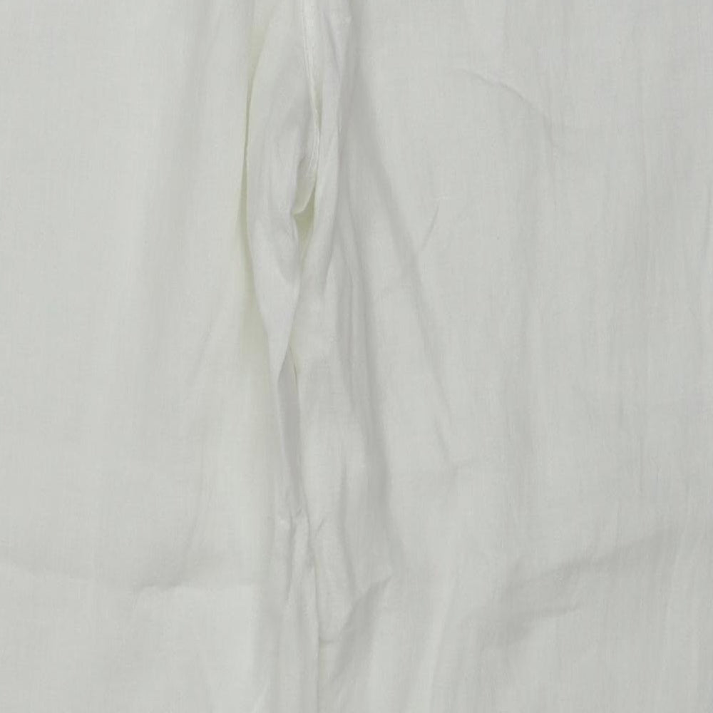 Marks and Spencer  Womens White   Trousers  Size 14 L25 in