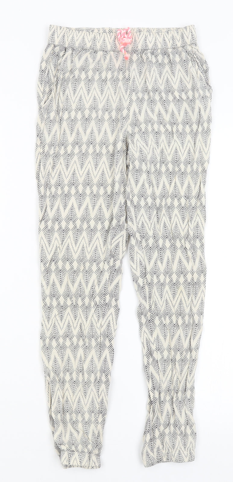 H&M Girls White   Capri Trousers Size 9-10 Years